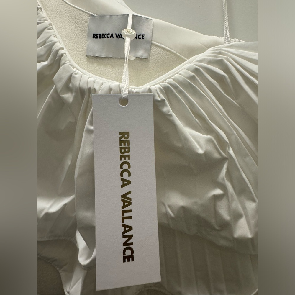 Rebecca Vallance Chloe Taffeta One-Shoulder Crepe Column Gown - Picture 7 of 8